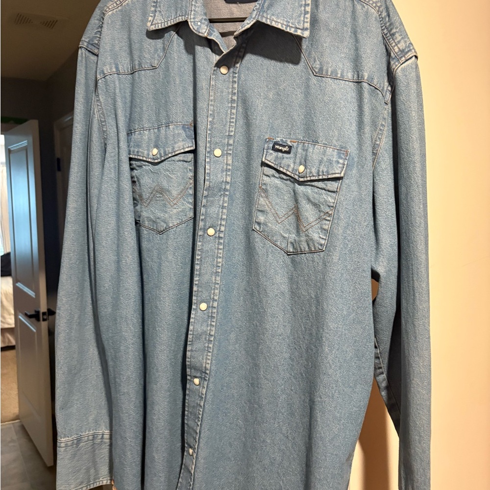Wrangler Light Blue Denim Shirt